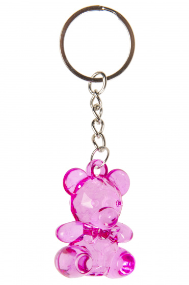 key ring bear junior 4 cm fuchsia