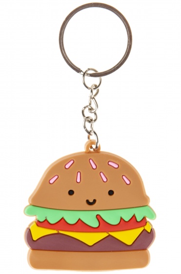 LG-Imports Lg imports sleutelhanger hamburger 4,5 cm bruin