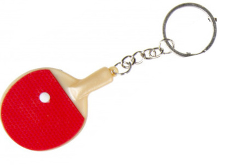 key ring table tennis 6,5 cm red