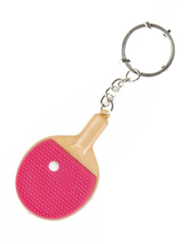 key ring table tennis 6,5 cm pink