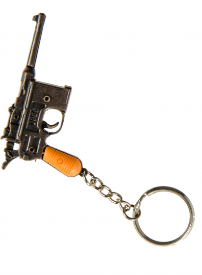 key fob uzi pistol 6.5 cm brown/black
