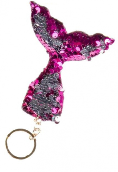 LG-Imports Lg imports sleutelhanger vissenstaart 10 x 9 cm fuchsia