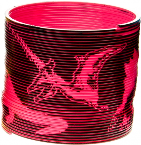 spring with dino 7,5 cm pink