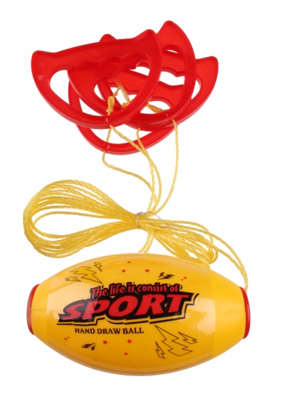 draw ball game 16 cm yellow/red