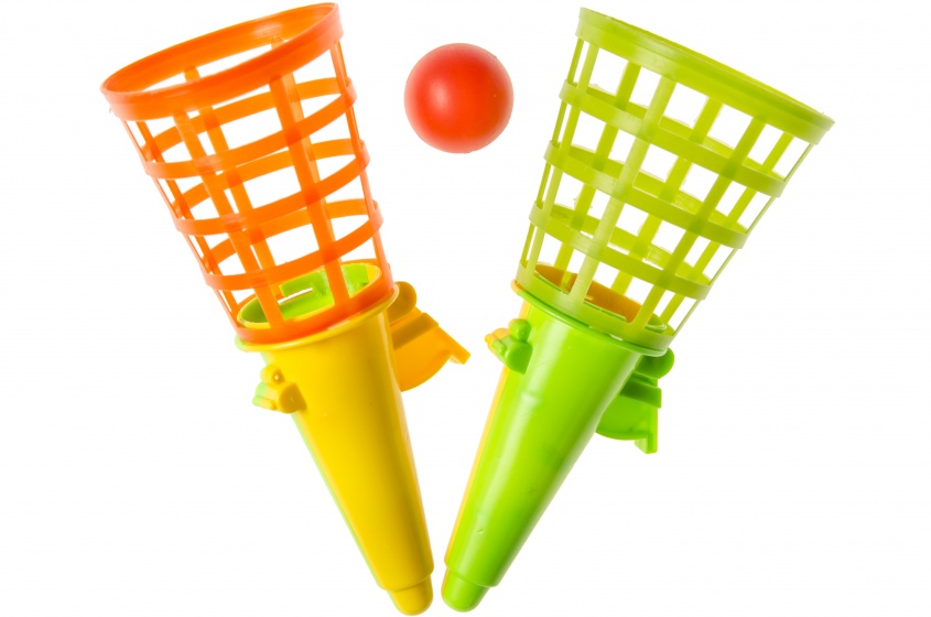 catching cup game 3-piece green/orange