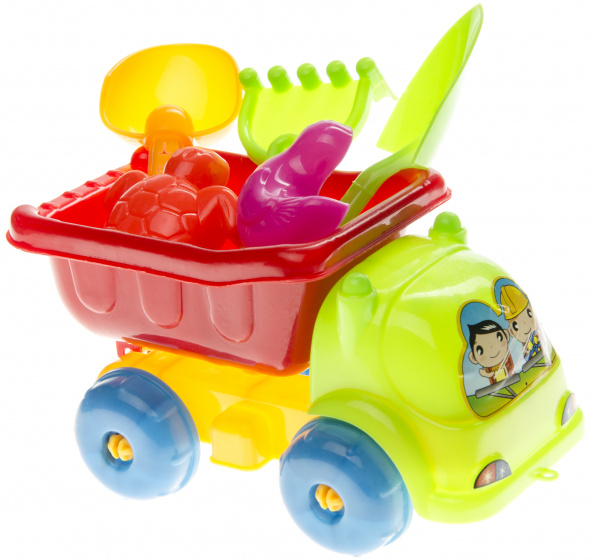 LG-Imports Lg imports strandspeelgoed vrachtwagen junior 15 cm 6 delig