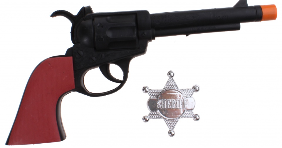 LG-Imports Lg imports western cowboy pistool met badge 24 cm