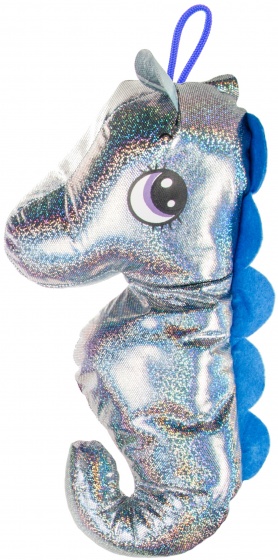 LG-Imports Lg imports zeepaardenknuffel 40 cm blauw/zilver