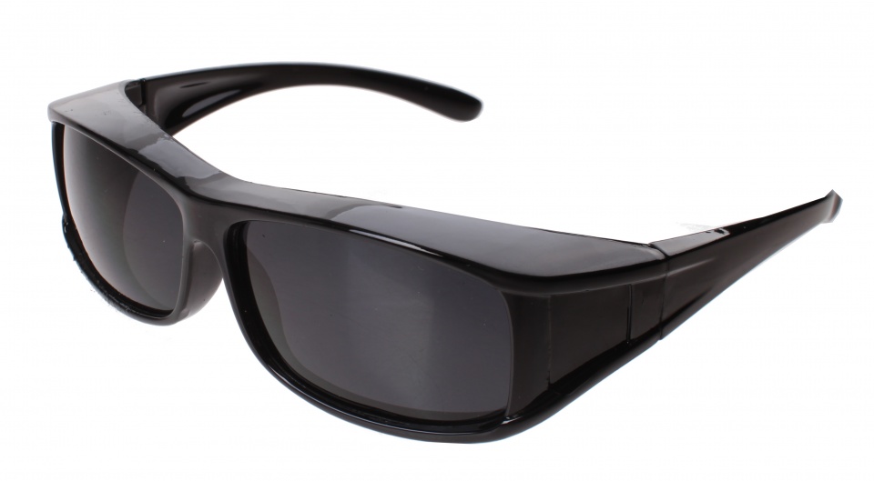 Lifetime-Vision prenosné slnečné unisex okuliare čiernej farby so sivým zorníkom