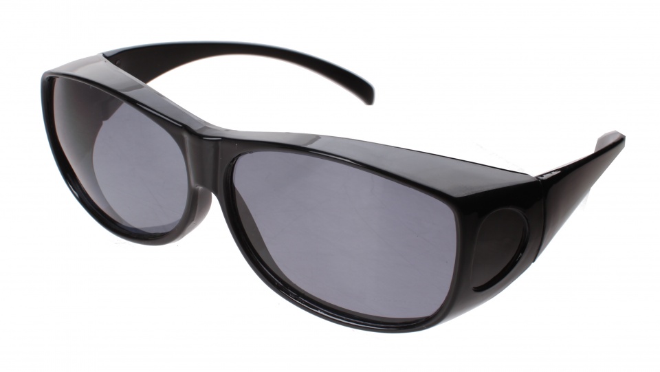 Lifetime-Vision prenosné slnečné okuliare čierne unisex so sivým zorníkom
