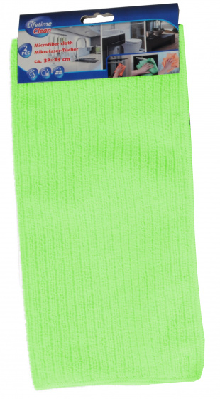 Lifetime Clean utierky z mikrovlákna 33 x 33 cm fialová/modrá 2 kusy