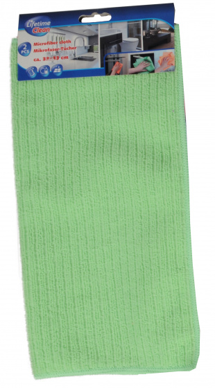 Lifetime Clean utierky z mikrovlákna 33 x 33 cm fialová/modrá 2 kusy