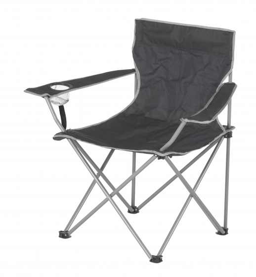 folding camping chair 80 cm grey