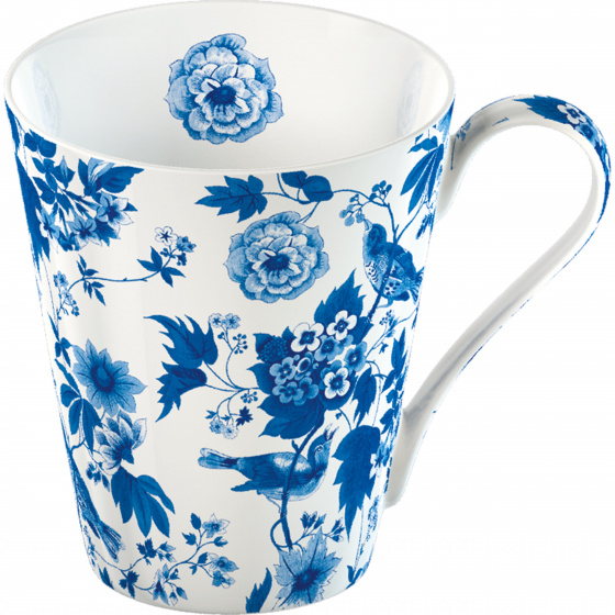 Lifetime hrnček Garden Birds 450 ml porcelánový modrý/biely
