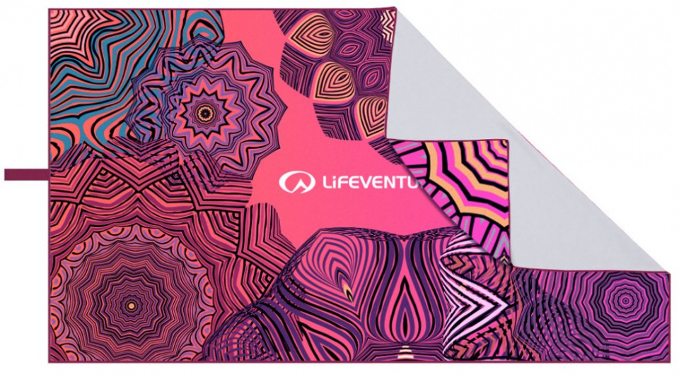 towel quick drying mandala 150 cm pink