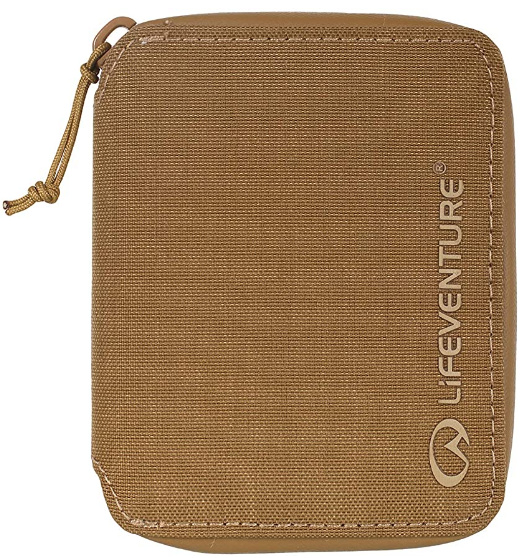 wallet Bi-fold RFiD 11 x 8,5 cm nylon brown