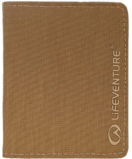 wallet RFiD 11 x 9 x 2 cm nylon brown