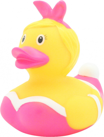 rubber duck Bunny junior 8,5 cm yellow/pink/white