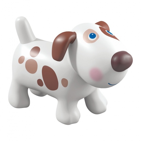 Little Friends poppenhuispop hond lucky meisjes 5 cm wit/bruin