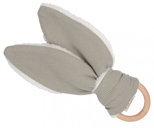 teething ring Bunny junior 21 cm wood grey
