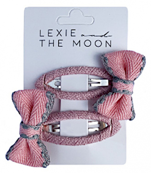 hairpin Bow girls steel pink 2 pieces