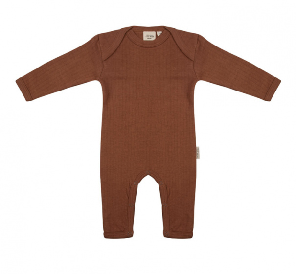 jumpsuit ribbed girls cotton brown mt 0-1 months