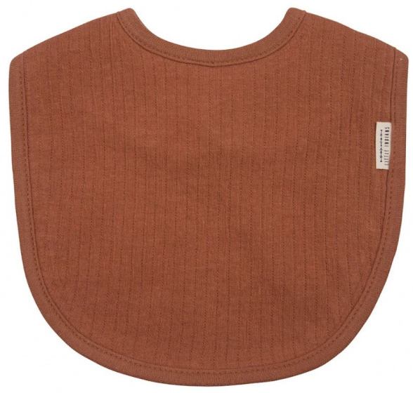 bib Amber Brown junior 30 cm cotton brown