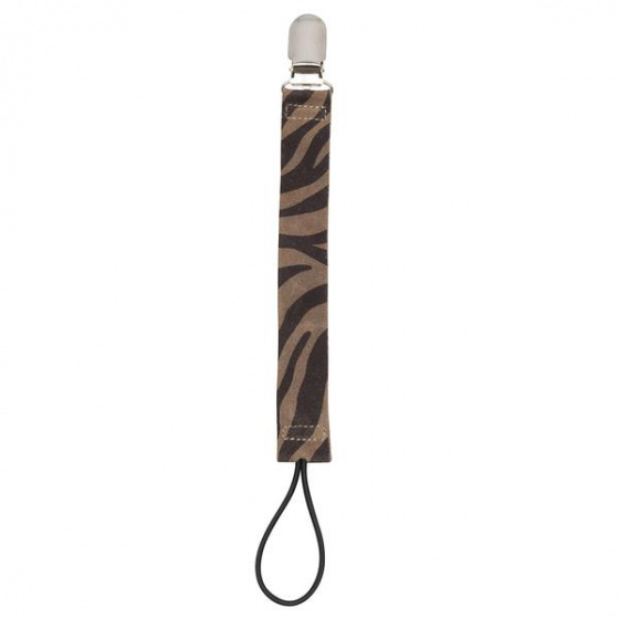 teat cord zebra 16 cm brown