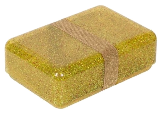 A Little Lovely Company lunchbox Glitter meisjes 18 x 6 x 12 cm goud A Little Lovely Company lunchbox Glitter meisjes 18 x 6 x 12 cm goud