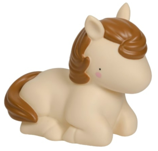 A Little Lovely Company nachtlamp paard junior 20 cm pvc beige/bruin
