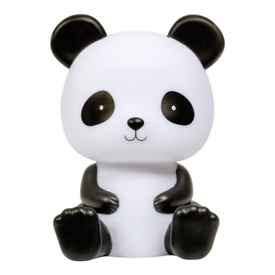 A Little Lovely Company nachtlamp Panda junior 19 cm PVC zwart/wit A Little Lovely Company nachtlamp Panda junior 19 cm PVC zwart/wit