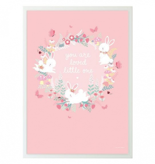 A Little Lovely Company poster meisjes 50 x 70 cm papier roze