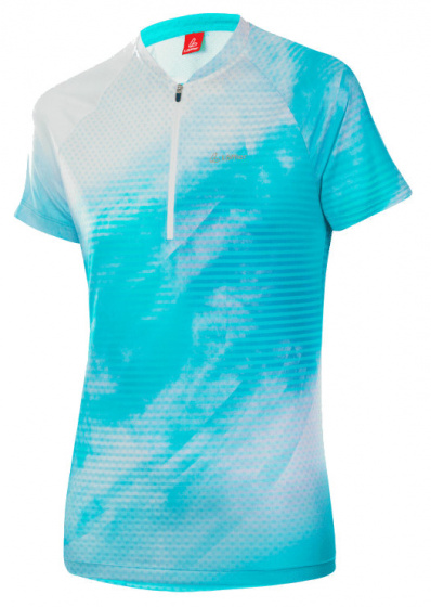 Löffler cyklistická košeľa HZ Cloudy dámska polyester modrá/biela veľkosť 42