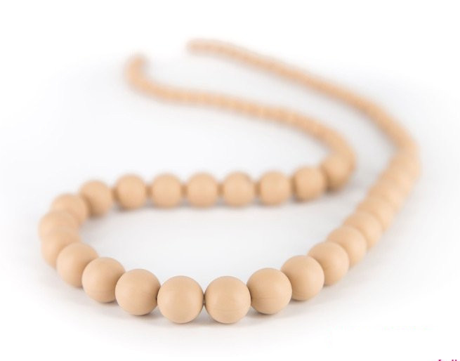 bite chain Marshmellow 75/7 cm silicone beige