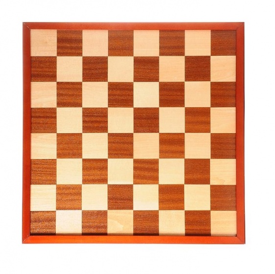 Longfield Games dam en schaakbord 42 x 42 cm hout bruin/naturel