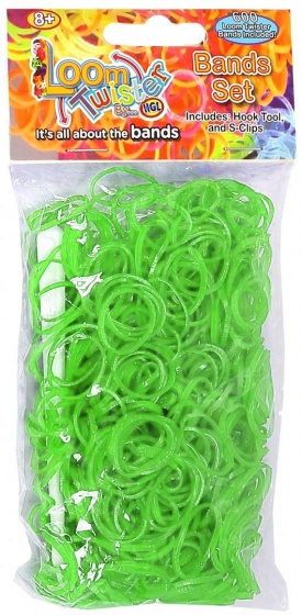 Loom Twister loombandjes junior rubber groen 603 delig