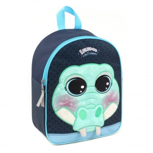 Lulupop & the Cutiepies rugzak krokodil 31 x 25 x 10 cm blauw/groen