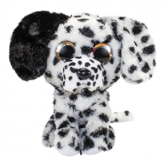 Lumo Stars knuffel lumo dalmatian dog lucky zwart/wit 15 cm