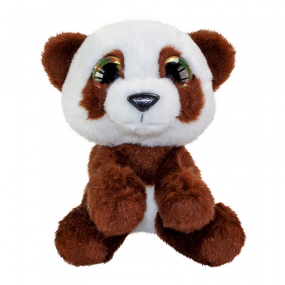 Lumo Stars knuffelpanda daa 15 cm wit/bruin