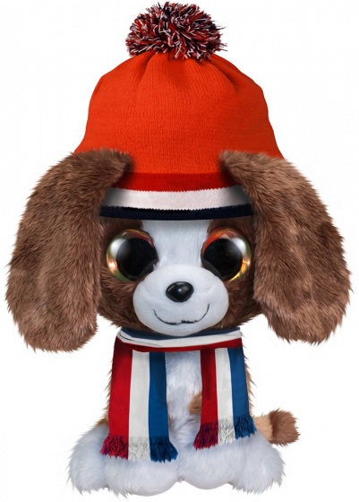 Lumo Stars knuffelhond lumo willie 15 cm bruin