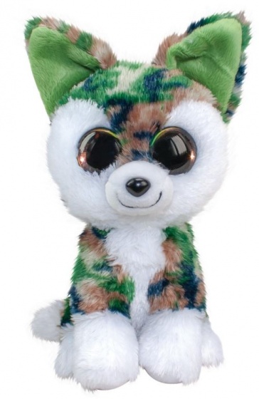 Lumo Stars maznavý vlk biely/hnedý/zelený 24 cm