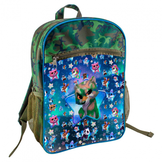 Lumo Stars rugzak camo jongens 9 liter polyester groen