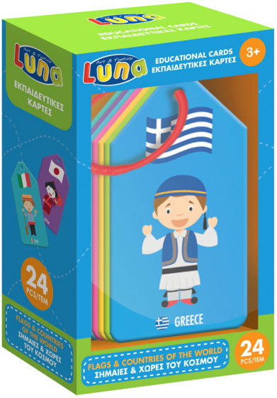 Luna educatieve kaarten flags and countries of the world