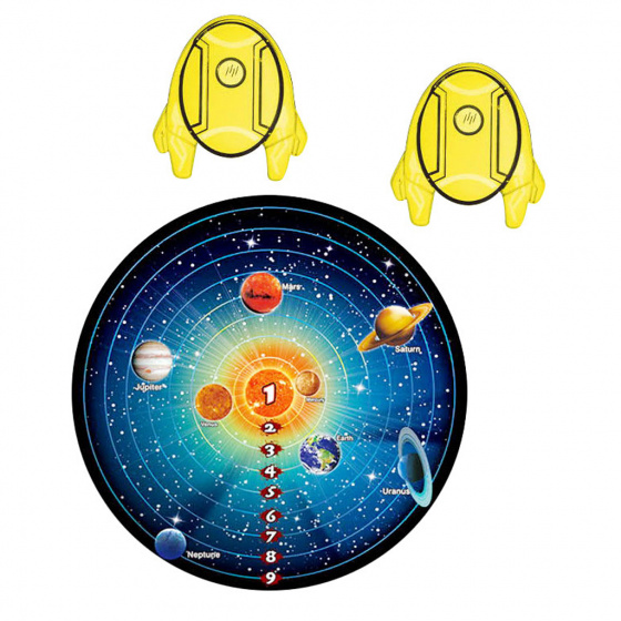Luna gooispel ruimte junior 43 x 27 cm foam geel 4 delig