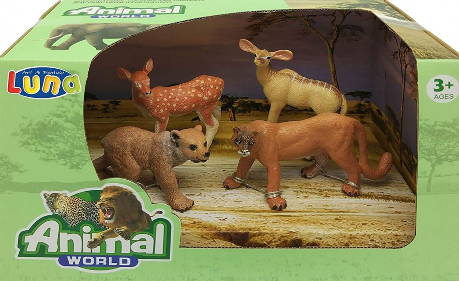 Luna speelset animal world jungle junior bruin 4 delig