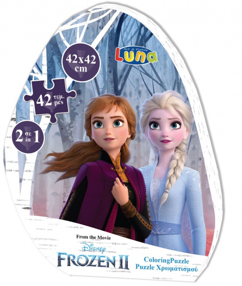 Luna kleurplaat en puzzel frozen ii 42 cm karton 42 stuks