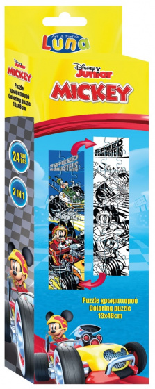 Luna jigsaw puzzle/colouring board Mickey Mouse junior cardboard 24 pieces