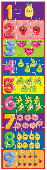 jigsaw puzzle/colouring board Nummer junior cardboard 27 pieces