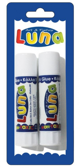 Luna lijmstiften junior 10 gram wit 2 stuks