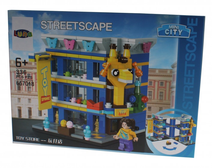 Luna mini city streetscape toy store bouwset 336 delig (657018)